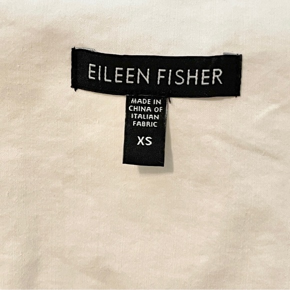 Eileen Fisher Minimalist Ramie Ivory Front Zip Jacket - Picture 8 of 8
